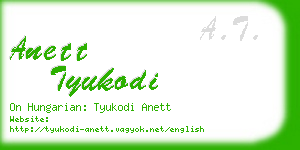 anett tyukodi business card